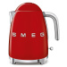 Smeg KLF03RDEU rychlovarná konvice, 1, 7 l (7 šálků), 2400 W, styl 50. let, červená