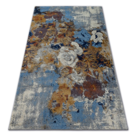 Dywany Lusczow Kusový koberec SOFT FLOWERS šedo-modrý