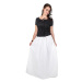 Dlouhá sukně s kapsami, bílá, velikost XL
