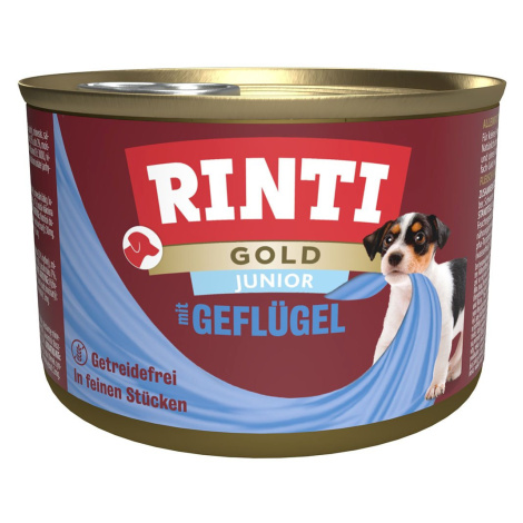 Rinti Gold Junior s jemnými kousky drůbežího masa 24 × 185 g