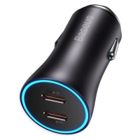 Nabíječka do auta Baseus Golden Contactor Pro car charger, 2x USB-C, 40W (Dark Gray)