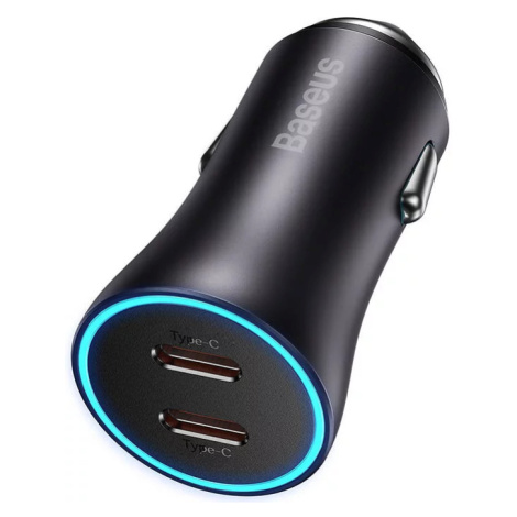 Nabíječka do auta Baseus Golden Contactor Pro car charger, 2x USB-C, 40W (Dark Gray)