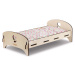 Dřevěná postýlka Wooden Bed Floral Corolle pro 30–36 cm panenku