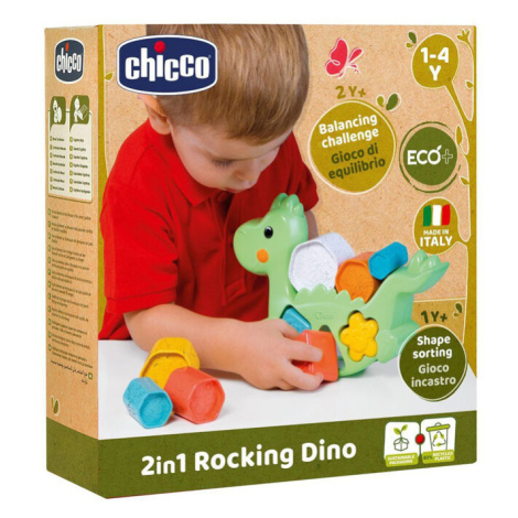 CHICCO Hračka vkládací 2v1 Dino Eco+ 12m+