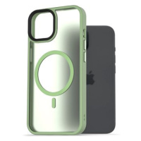 AlzaGuard Matte Case Compatible with MagSafe pro iPhone 15 zelený