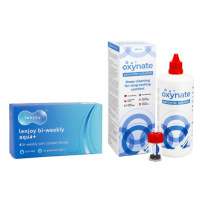PegaVision Lenjoy Bi-weekly Aqua+ (6 čoček) + Oxynate Peroxide 380 ml s pouzdrem