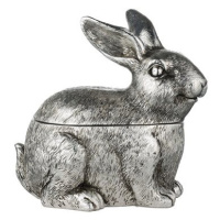 LENE BJERRE Semina Dóza králík stříbrný, 18 x 18 cm