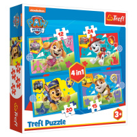 Trefl Puzzle 4v1 - Štěňátka v běhu / Viacom PAW Patrol