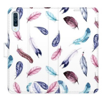 iSaprio flip pouzdro Colorful Feathers pro Samsung Galaxy A50