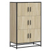 vidaXL Skříň highboard dub sonoma 68x35x106,5 cm kompozit a kov