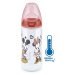 NUK FC+ láhev Mickey s kontrolou teploty, 300 ml - červená