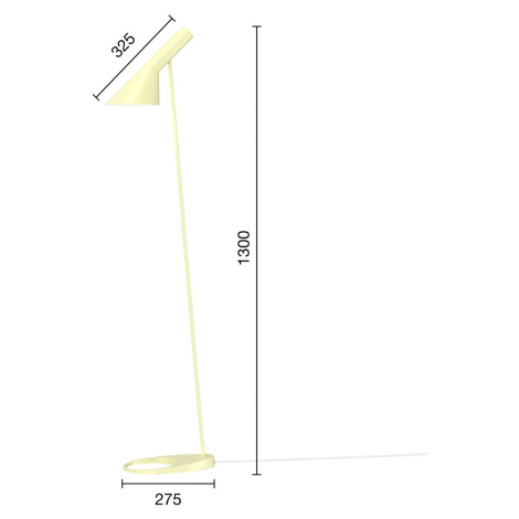 Louis Poulsen Louis Poulsen AJ designová stojací lampa světle žlutá