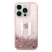 Karl Lagerfeld KLHCP14LLBKLCP hard silikonové pouzdro iPhone 14 PRO 6.1" pink Liquid Glitter Big