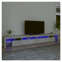 vidaXL TV skříňka s LED osvětlením betonově šedá 290x36,5x40 cm