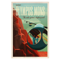 Obrazová reprodukce Olympus Mons Space X (Retro Intergalactic Travel on Mars), 26.7 × 40 cm