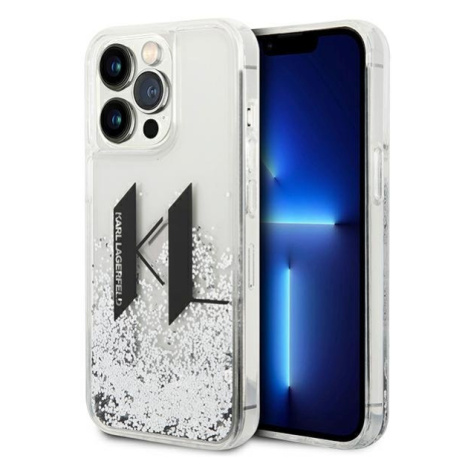 Karl Lagerfeld KLHCP14LLBKLCS hard silikonové pouzdro iPhone 14 PRO 6.1" silver Liquid Glitter B