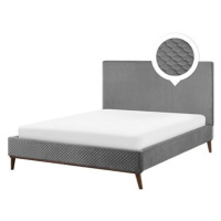 BELIANI postel BAYONNE 160 × 200 cm, šedá