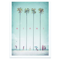 Plakát Travelposter Miami, 30 x 40 cm