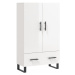 vidaXL Skříň highboard lesklá bílá 69,5 x 31 x 115 cm kompozitní dřevo