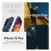 Spigen Liquid Air silikonové pouzdro na iPhone 15 PLUS 6.7" Navy Blue