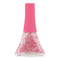 Lukky slupovací lak na nehty - bílo-růžová mix s květinami