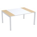Paperflow Konferenční stůl easyDesk®, v x š x h 750 x 1500 x 1160 mm, bílá/bukový dekor