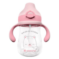 KikkaBoo Hrnek se silikonovým pítkem 300 ml Bear with me Pink