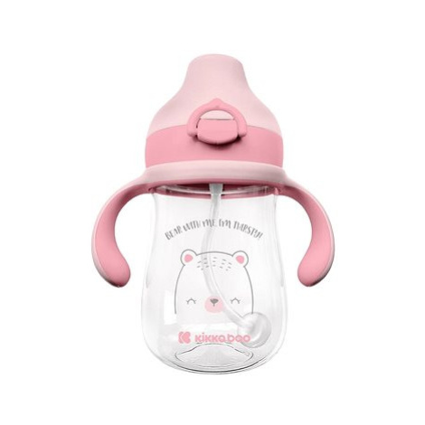 KikkaBoo Hrnek se silikonovým pítkem 300 ml Bear with me Pink