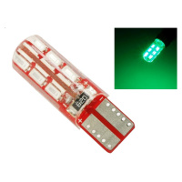 LED auto žárovka T10 W5W 24 SMD 3014 CAN BUS Silikon ZELENÁ