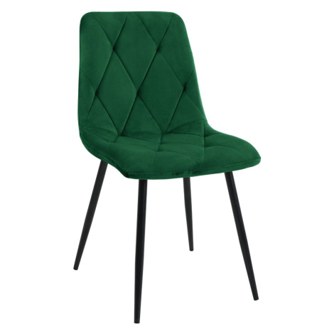 Ak furniture Prošívaná čalouněná židle Artis zelená