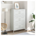 vidaXL Skříň highboard bílá 68 x 39 x 113 cm ocel