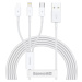 Kabel USB cable 3in1 Baseus Superior Series, USB to micro USB / USB-C / Lightning, 3.5A, 1.2m (w