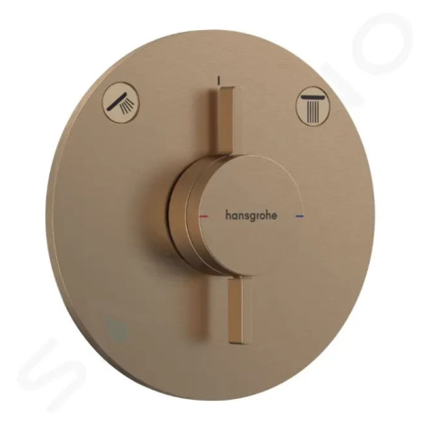 HANSGROHE DuoTurn S Baterie pod omítku, pro 2 spotřebiče, kartáčovaný bronz 75418140