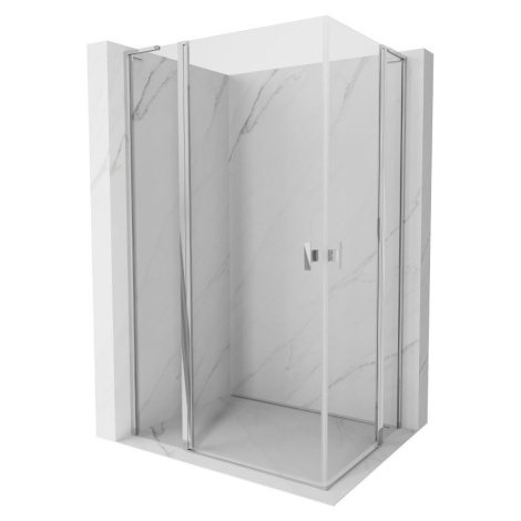 MEXEN/S Mist L Duo sprchový kout dveře křídlové 120 x 115, transparent, chrom 8A4L-120-115-01-00