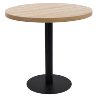 vidaXL Bistro stolek světle hnědý 80 cm MDF