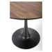 Jídelní kulatý stůl OLMO — průměr 90 cm, černá / zlatý dub
