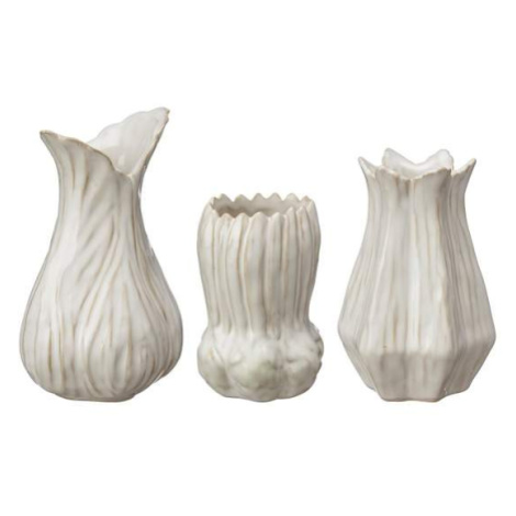 Váza atypická porcelánová LESLIE bílá mix 10cm