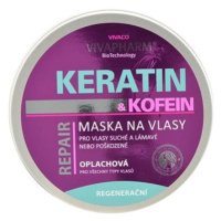 VIVACO Vivapharm KERATINOVÁ regenerační vlasová maska s kofeinem pro ženy 200 ml