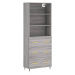 vidaXL Skříň highboard šedá sonoma 69,5 x 34 x 180 cm kompozitní dřevo