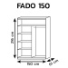 Šatní skříň Fado 150