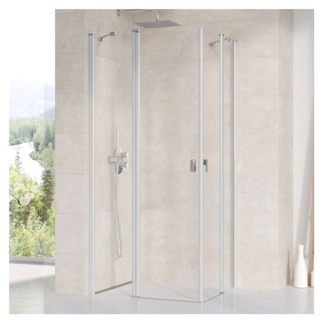 Ravak Chrome - Sprchové dveře CRV2-80, 78-80 cm, satin/čiré sklo 1QV40U00Z1