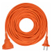Solight prodlužovací kabel - spojka, 1 zásuvka, oranžová, plochá, 30m PS28