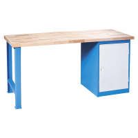 Dílenský stůl, stavebnicový systém, 1 volně stojící skříňka s dvířky (výška 683 mm), šířka 1700 