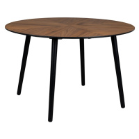 Kulatý jídelní stůl s deskou v dekoru ořechového dřeva ø 120 cm Clover – Dutchbone