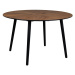 Kulatý jídelní stůl s deskou v dekoru ořechového dřeva ø 120 cm Clover – Dutchbone