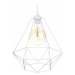 DekorStyle Závěsná lampa Paris Diamond 35 cm bílá
