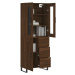 vidaXL Skříň highboard hnědý dub 69,5 x 34 x 180 cm kompozitní dřevo