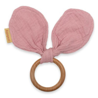 Kroužek s listy New Baby Ears pink