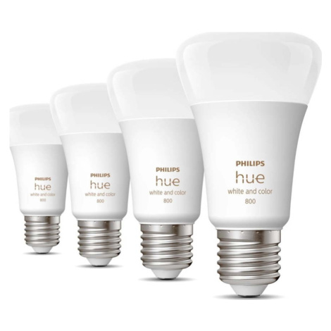 LED smart žárovky v sadě 4 ks E27, 9 W White and color ambiance – Philips Hue