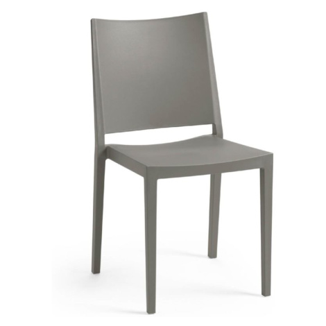 Plastová židle MOSK — nosnost 150 kg, šedá